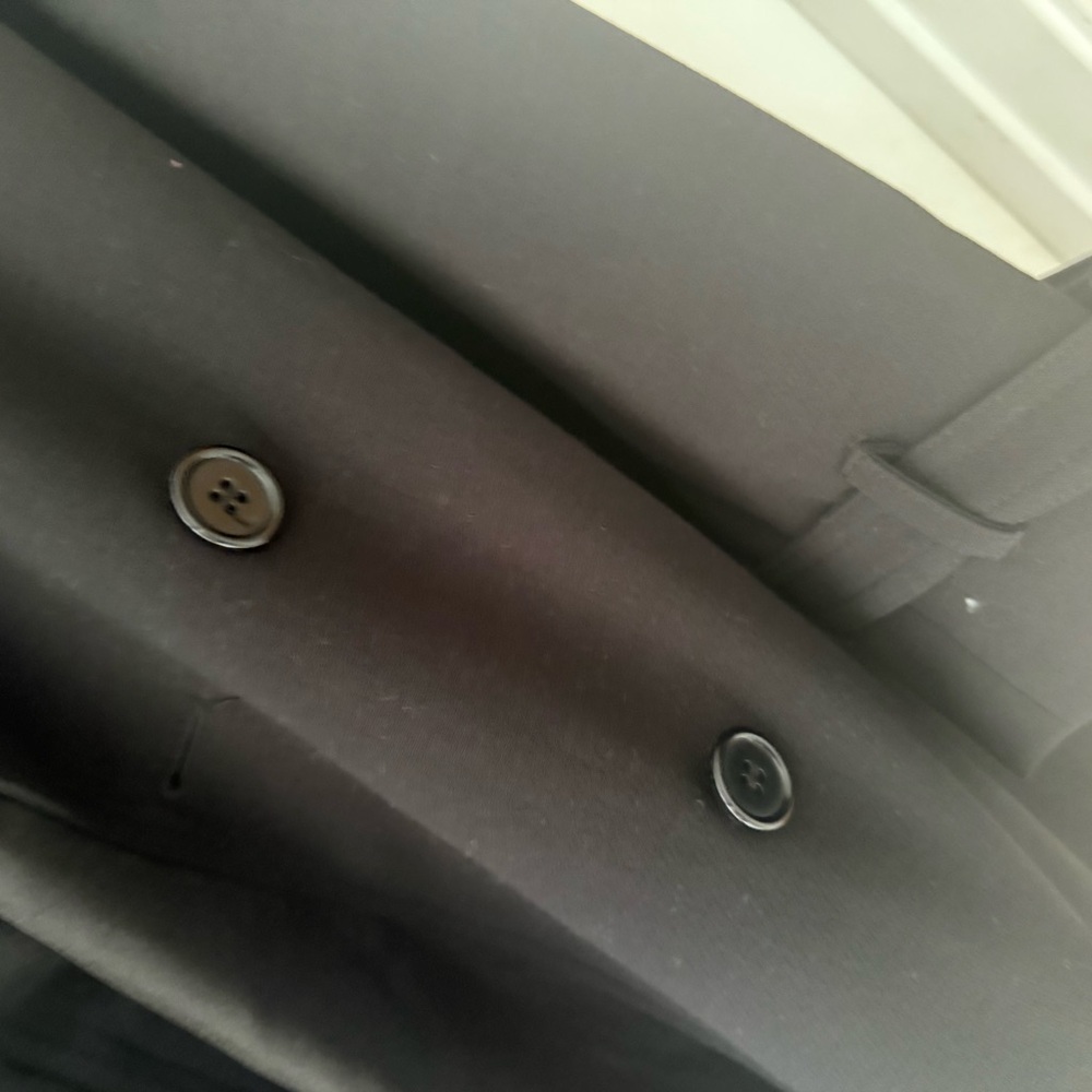 Linea by Louis Dell'Olio black trench coat size 18 W. See video and pics! - Picture 5 of 8